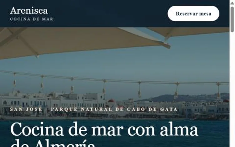Portada de la web de Arenisca