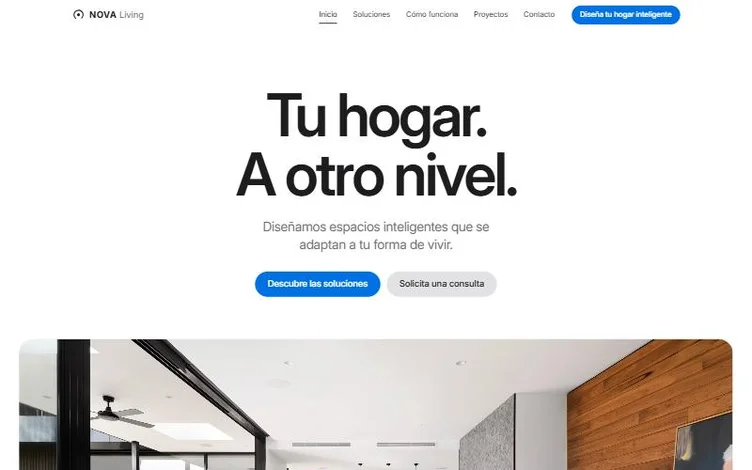 Portada de la web de NOVA Living
